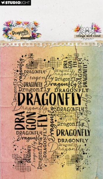 STUDIOLIGHT Stamp | Dragonfly Dreams | Grunge Word Cloud