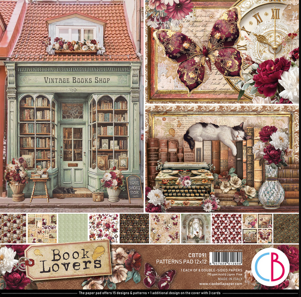 CIAO BELLA Patterns Paper Pack | Book Lovers | 12x12