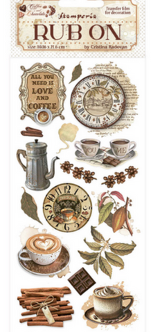 STAMPERIA Rub-Ons | Coffee & Chocolate | FLRB195