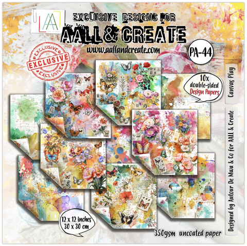 AALL & CREATE DESIGN PAPERS | PA-44 | Canvas Play | 12x12