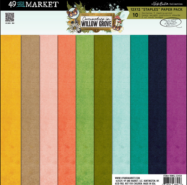 49&MARKET Curiosities in Willow Grove | 12x12 Staples Paper Pack
