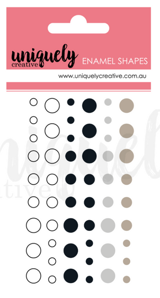 UNIQUELY CREATIVE Enamel Dots | Monochromatic