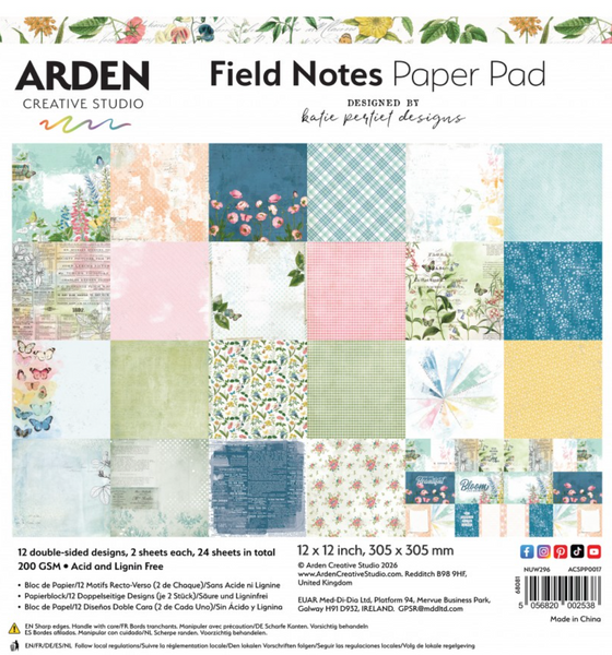 ARDEN CREATIVE STUDIO Field Notes | Paper Pad | 12x12