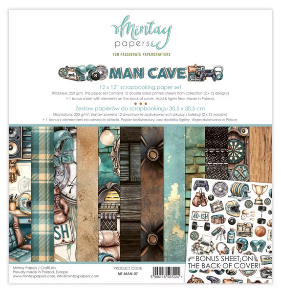 MINTAY Paper Pack | Man Cave | 12x12