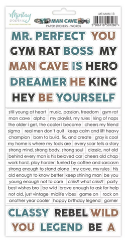 MINTAY Man Cave | Paper Stickers | Words