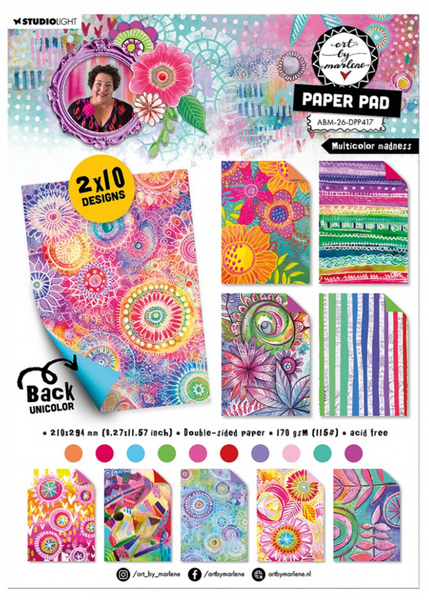 STUDIOLIGHT Art By Marlene | Paper Pad | Multicolor Madness
