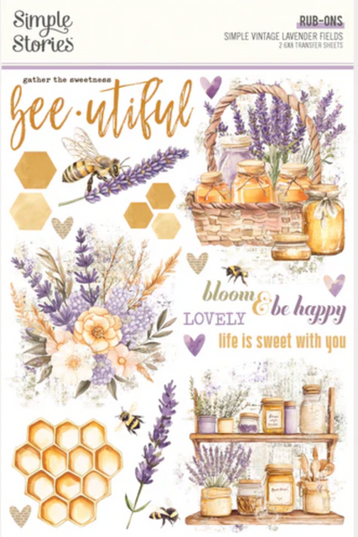 SIMPLE STORIES Simple Vintage Lavender Fields | Rub-Ons