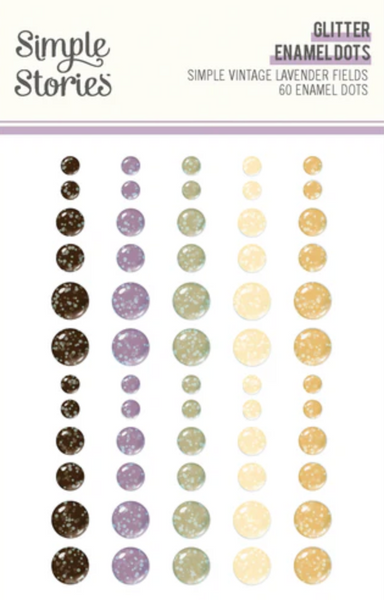 SIMPLE STORIES Simple Vintage Lavender Fields | Glitter Enamel Dots