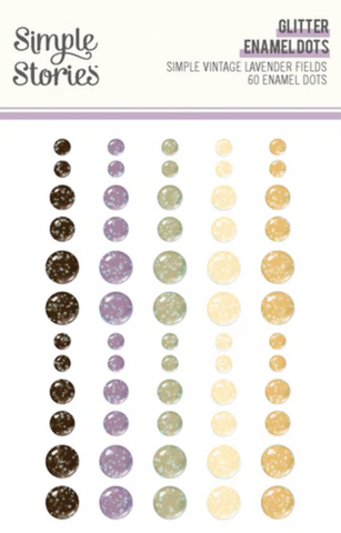 SIMPLE STORIES Simple Vintage Lavender Fields | Glitter Enamel Dots