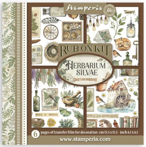 STAMPERIA Rub On Kit | Herbarium Silvae