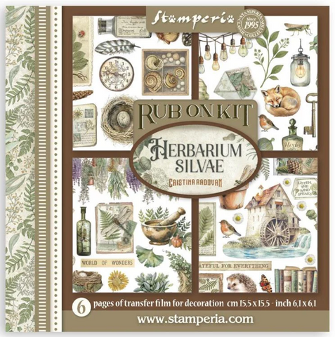 STAMPERIA Rub On Kit | Herbarium Silvae