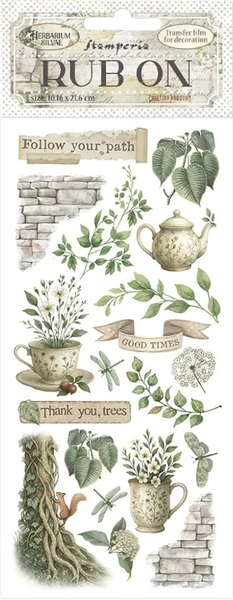STAMPERIA Rub-Ons | Herbarium Silvae | Tea Time