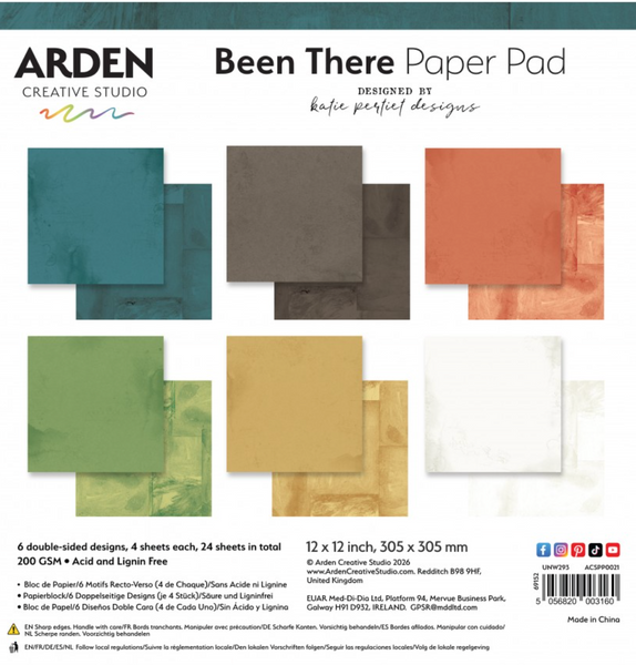 ARDEN CREATIVE STUDIO Been There | Paper Pad | 12x12 Solids