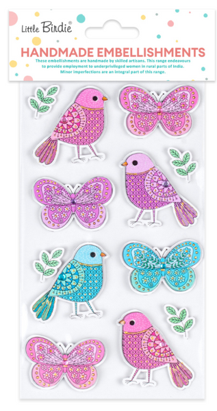 LITTLE BIRDIE Handmade Stickers | Foil Stickers | Pretty Wings
