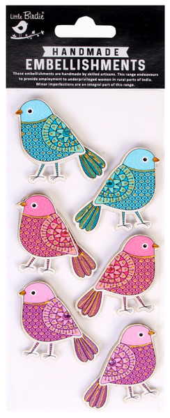 LITTLE BIRDIE Handmade Stickers | Hand Painted Stickers | Doodle Birds