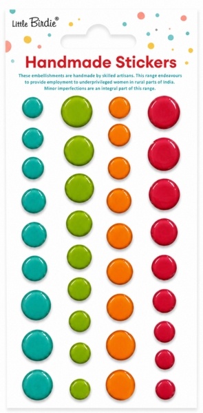 LITTLE BIRDIE Resin Stickers | Glassy Dots