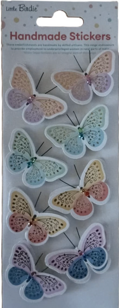 LITTLE BIRDIE Handmade Stickers | Vivid Butterflies
