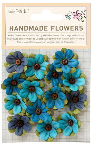 LITTLE BIRDIE Handmade Flowers | Juno | Blue Sky