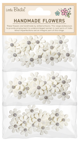 LITTLE BIRDIE Handmade Flowers | Luna | Ivory Pearl