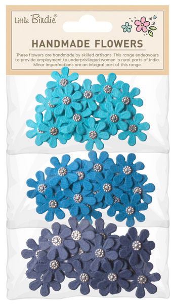 LITTLE BIRDIE Handmade Flowers | Luna | Blue Sky