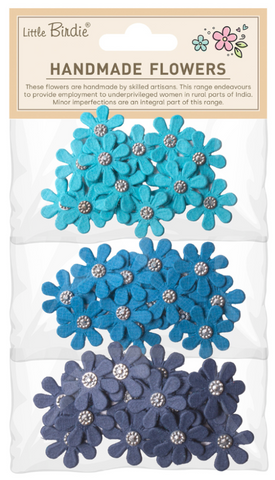 LITTLE BIRDIE Handmade Flowers | Luna | Blue Sky