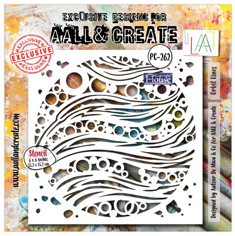 AALL & CREATE Stencil | PC-262 | Orbit Lines