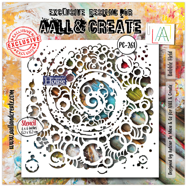 AALL & CREATE Stencil | PC-261 | Bubble Field