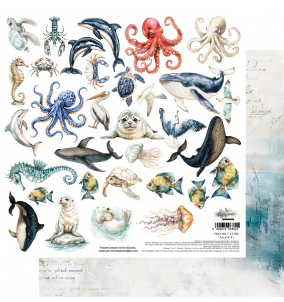 ALCHEMY OF ART Ocean Blue | 12x12 Elements Sheet