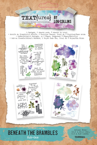TEXT{ures} by Lou Collins | Beneath The Brambles | Rub-Ons
