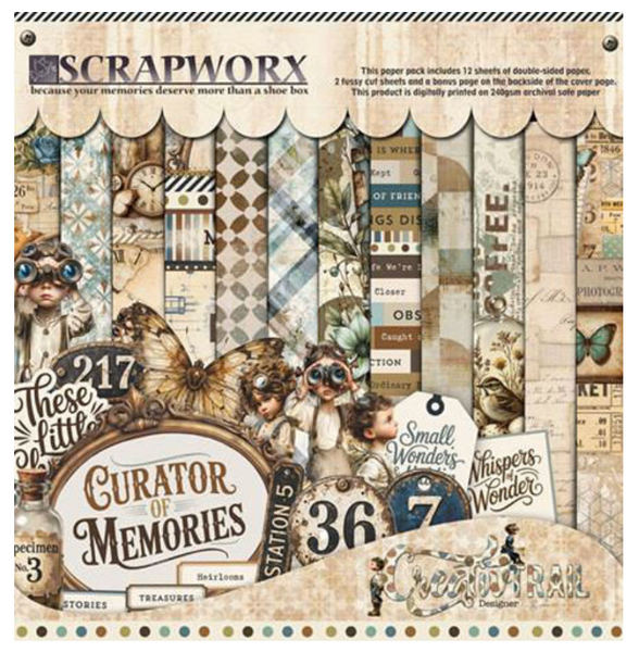 SCRAPWORX Curator of Memories | Primary Paper Pack | 12x12