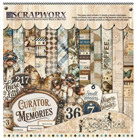 SCRAPWORX Curator of Memories | Primary Paper Pack | 12x12