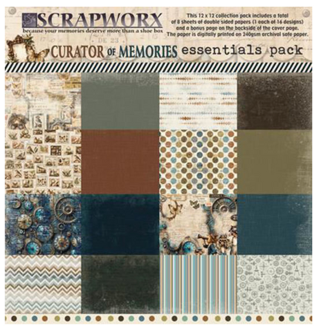 SCRAPWORX Curator of Memories | Essential Paper Pack | 12x12