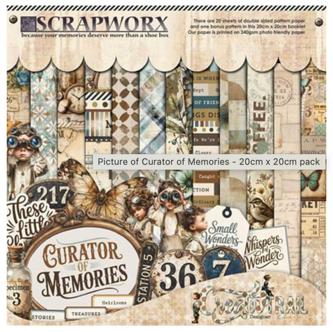 SCRAPWORX Curator of Memories | Paper Pack | 8x8