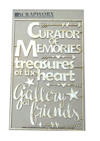 SCRAPWORX Curator of Memories | Chipboard Sentiments