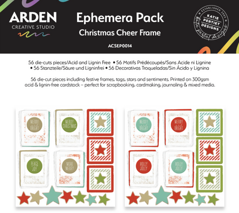 ARDEN CREATIVE STUDIO Christmas Cheer | Frame | Ephemera Pack