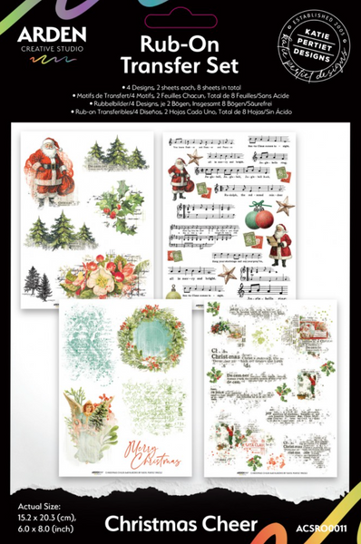ARDEN CREATIVE STUDIO Christmas Cheer | Rub-On Transfer Set