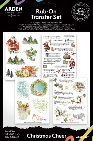 ARDEN CREATIVE STUDIO Christmas Cheer | Rub-On Transfer Set