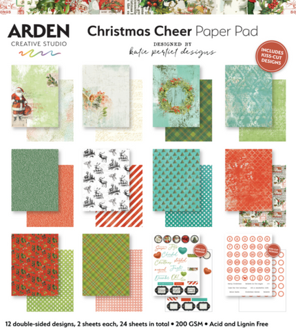 ARDEN CREATIVE STUDIO Christmas Cheer | Paper Pad | 6x8