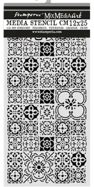 STAMPERIA Stencil | Mixed Media Art | All Around Tile