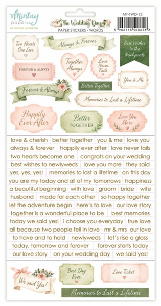 MINTAY The Wedding Day | Paper Stickers | Words