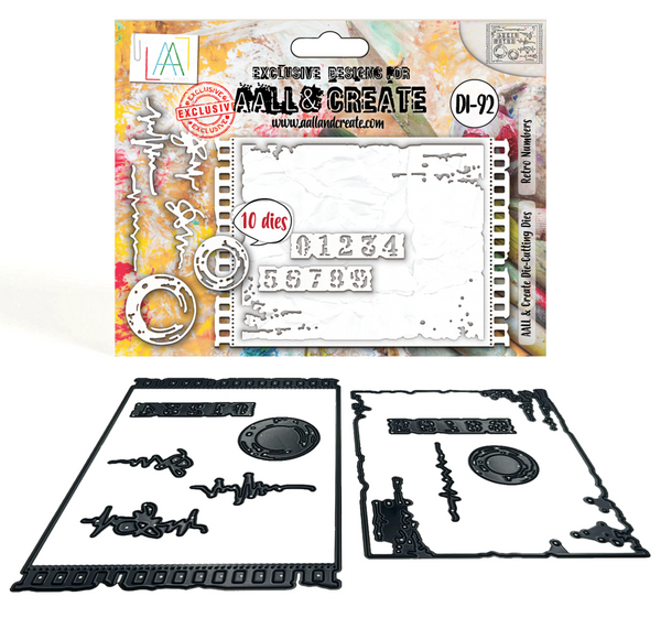 AALL & CREATE Cutting Die | DI-92 | Retro Numbers