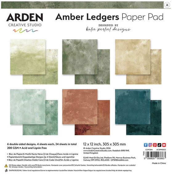 ARDEN CREATIVE STUDIO Amber Ledger | Paper Pad | Solids | 12x12