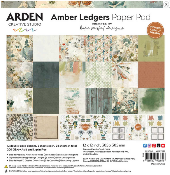 ARDEN CREATIVE STUDIO Amber Ledger | Paper Pad | 12x12