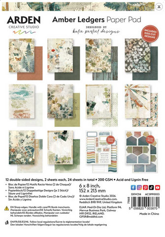 ARDEN CREATIVE STUDIO Amber Ledgers | Paper Pad | 6x8
