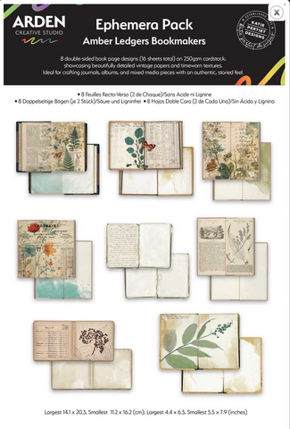 ARDEN CREATIVE STUDIO Amber Ledgers Bookmakers | Ephemera Pack