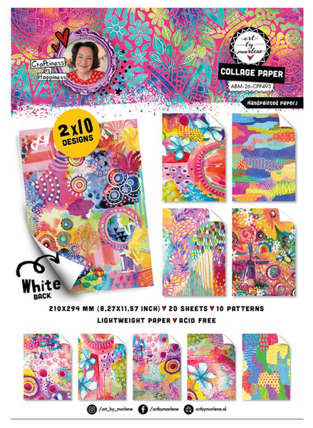 STUDIOLIGHT Art By Marlene | Collage Paper | Handpainted Papers