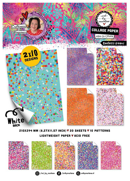 STUDIOLIGHT Art By Marlene | Collage Paper | Confetti Dreams