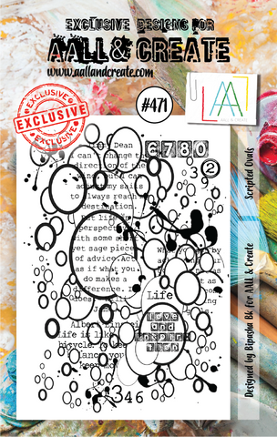 AALL & CREATE Stamp | #471 | Scripted Ovals