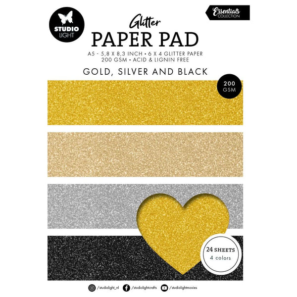 STUDIOLIGHT Paper Pad | Glitter | A5