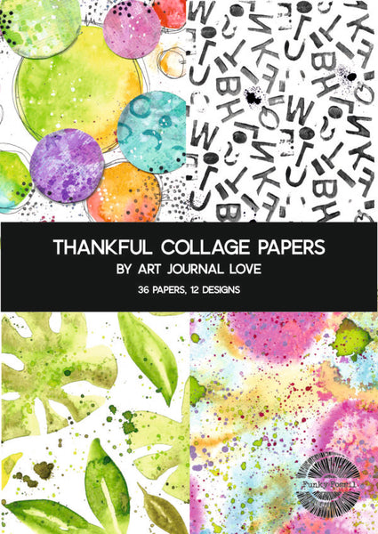 FUNKY FOSSIL Thankful Collage Papers | A4
